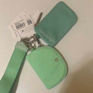lululemon athletica Mint Green Key & Card Holder Set